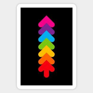 Colorful rainbow tree, version two Magnet